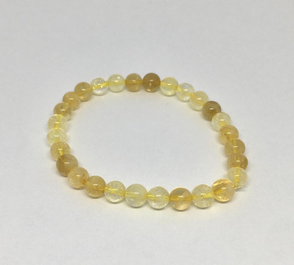 Citrine and Wooden Beads