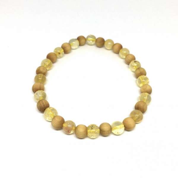 Citrine and Wooden Beads